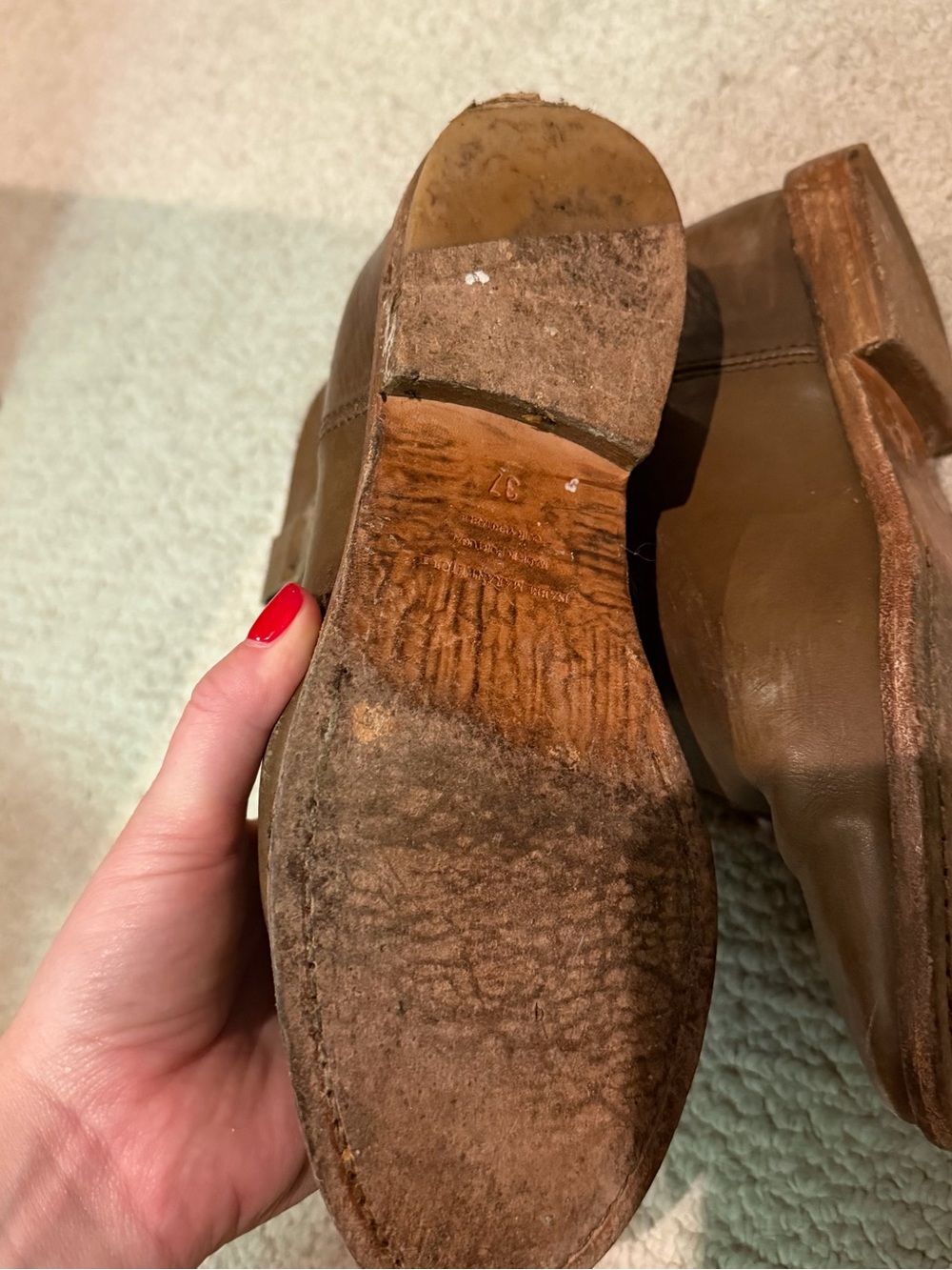 Isabel Marant Hidden Heel Brown Leather Ankle Boots - Picture 4 of 4